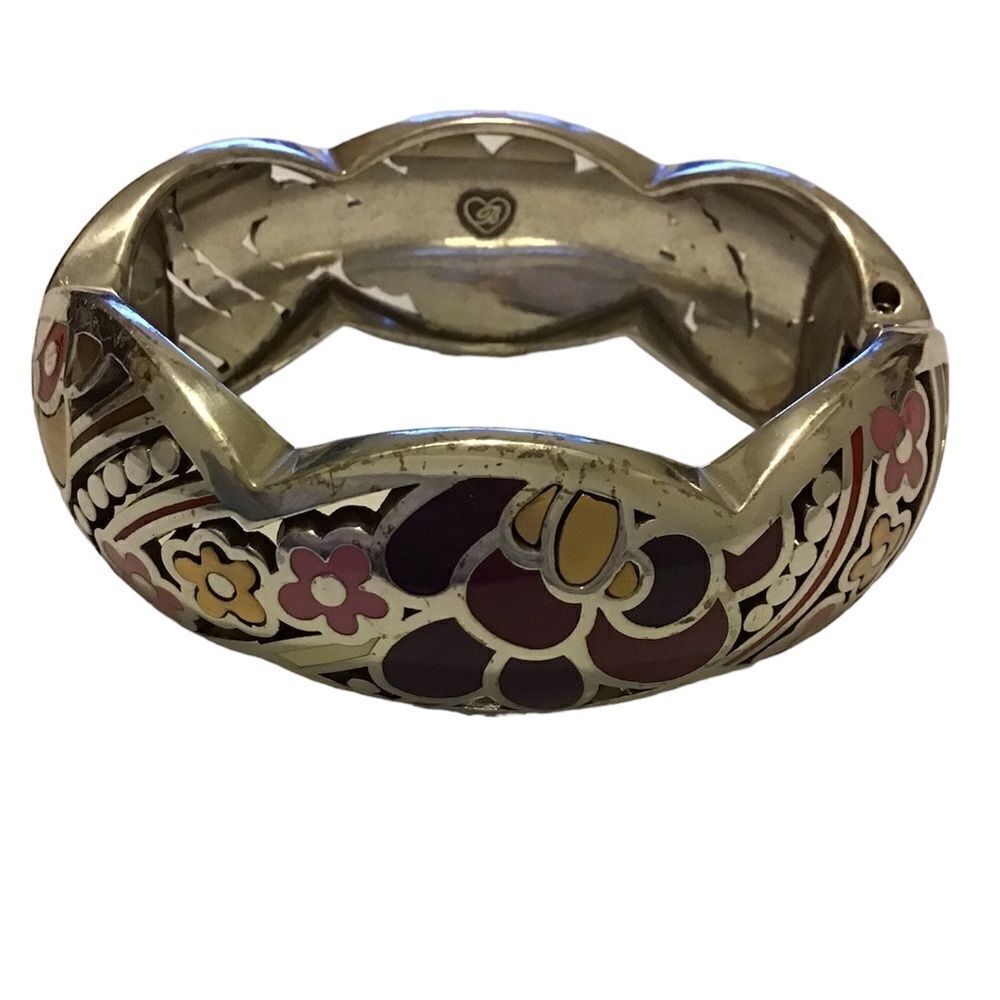 Brighton Silver Floral Cut-Out Bangle